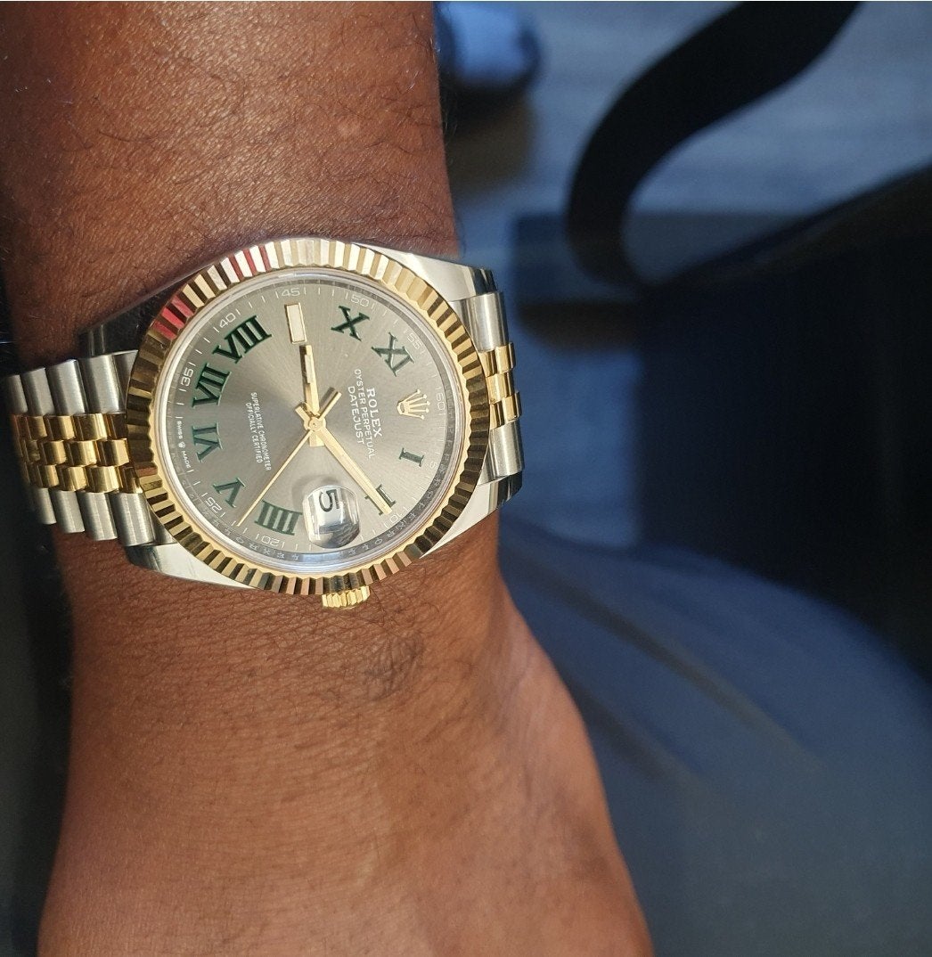 Rolex wimbledon 41mm full set origineel, Staal, Polshorloge, Ophalen of Verzenden, Zo goed als nieuw