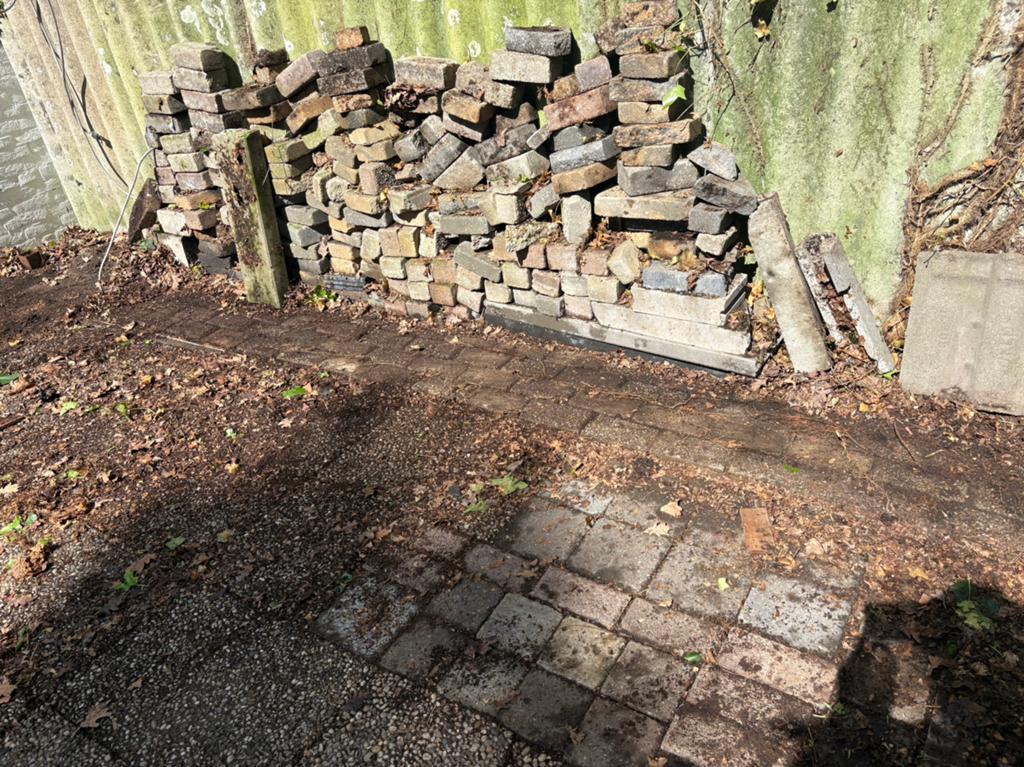 Gratis klinkers grindtegels ed, Tuin en Terras, Tegels en Klinkers, Ophalen, Gebruikt, Beton, Klinkers