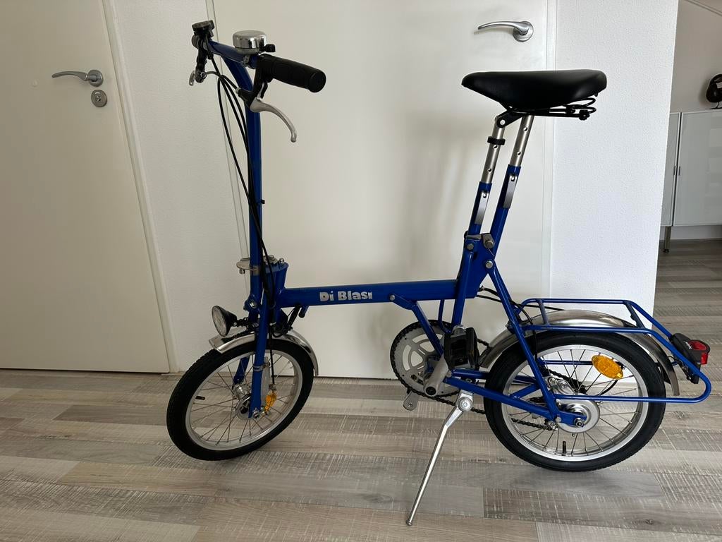 Di Blasi vouwfiets blauw in zeer goede staat, Fietsen en Brommers, Fietsen | Vouwfietsen, Ophalen, Zo goed als nieuw, 16 tot 18 inch