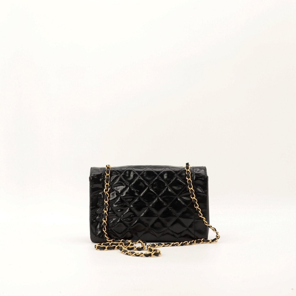 Chanel Diana Vernis handtas, Verzenden, Gebruikt, Zwart, Handtas