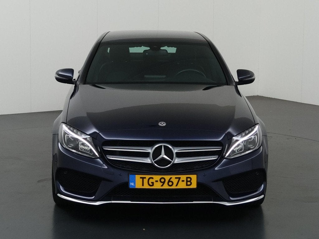 Mercedes-Benz C-klasse 180 Sport Edition | AMG | Stoelverwar, Auto's, Mercedes-Benz, Automaat, Blauw, Bedrijf, Sedan