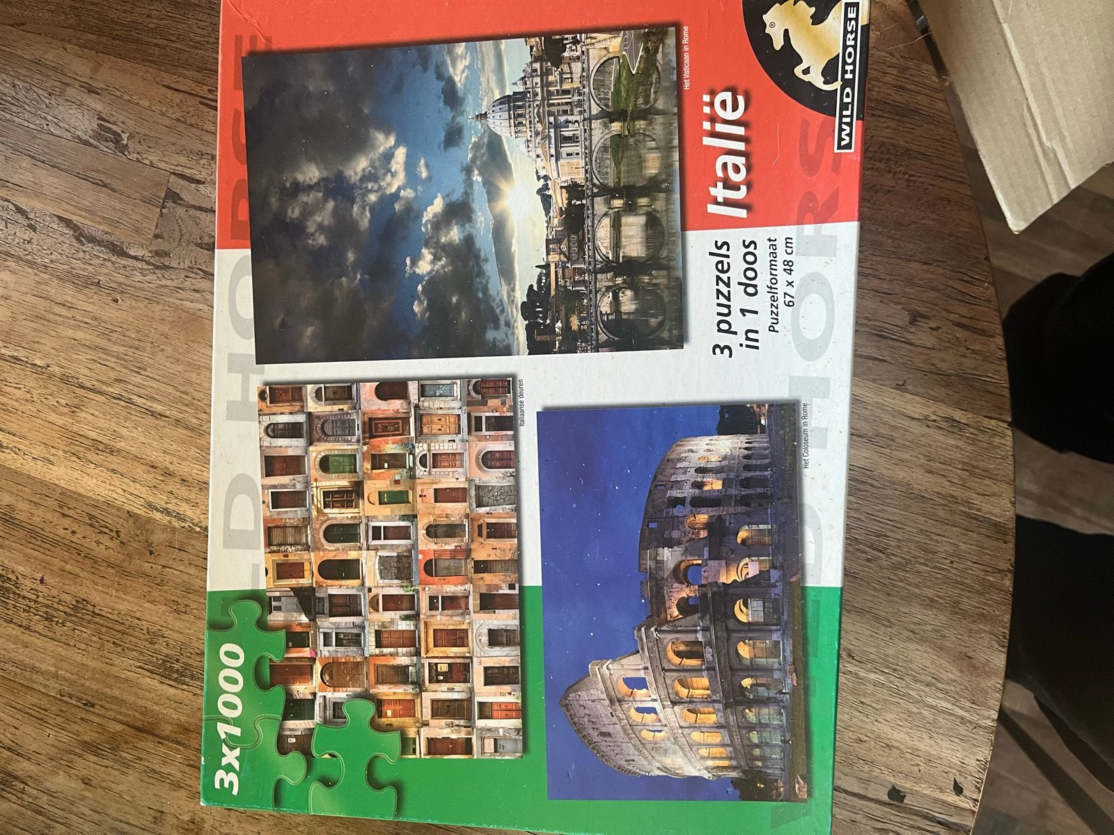 Wild Horse Italië Puzzelset 3x1000 stukjes, Ophalen of Verzenden, Meer dan 1500 stukjes, Zo goed als nieuw, Legpuzzel