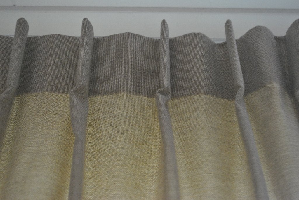 Gordijnen, 2 delen, natural Khaki, Overige materialen, Gebruikt, 123 cm, Beige
