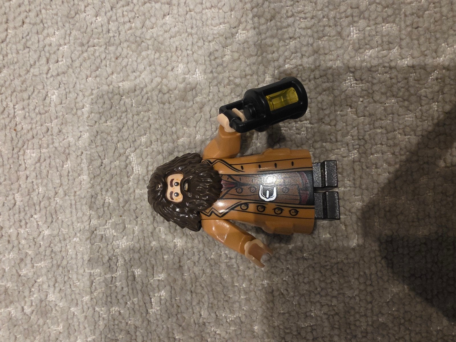 Lego Harry Potter Hagrid minifiguur met lantaarn, Ophalen of Verzenden, Zo goed als nieuw, Overige merken