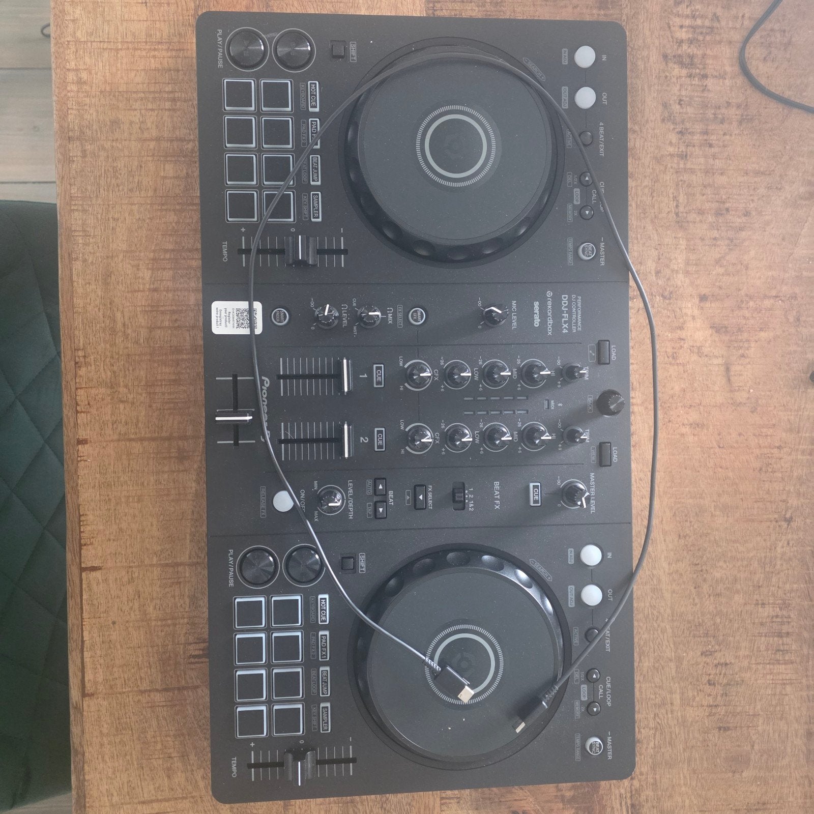 Pioneer DJ DDJ-FLX4 DJ-controller, Ophalen of Verzenden, Zo goed als nieuw, Draaitafel, Pioneer