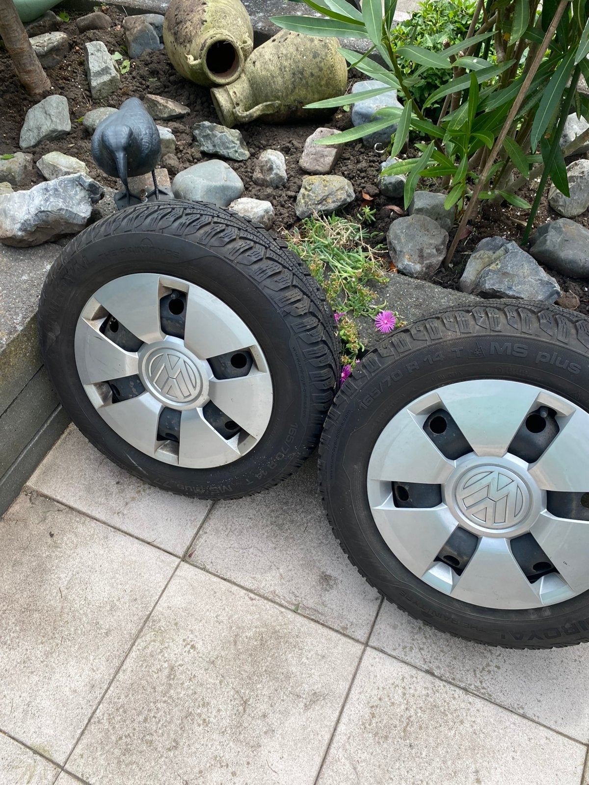 Winterbanden Uniroyal 165/70/R14T, Auto-onderdelen, Banden en Velgen, Ophalen, 14 inch, Gebruikt, Banden en Velgen