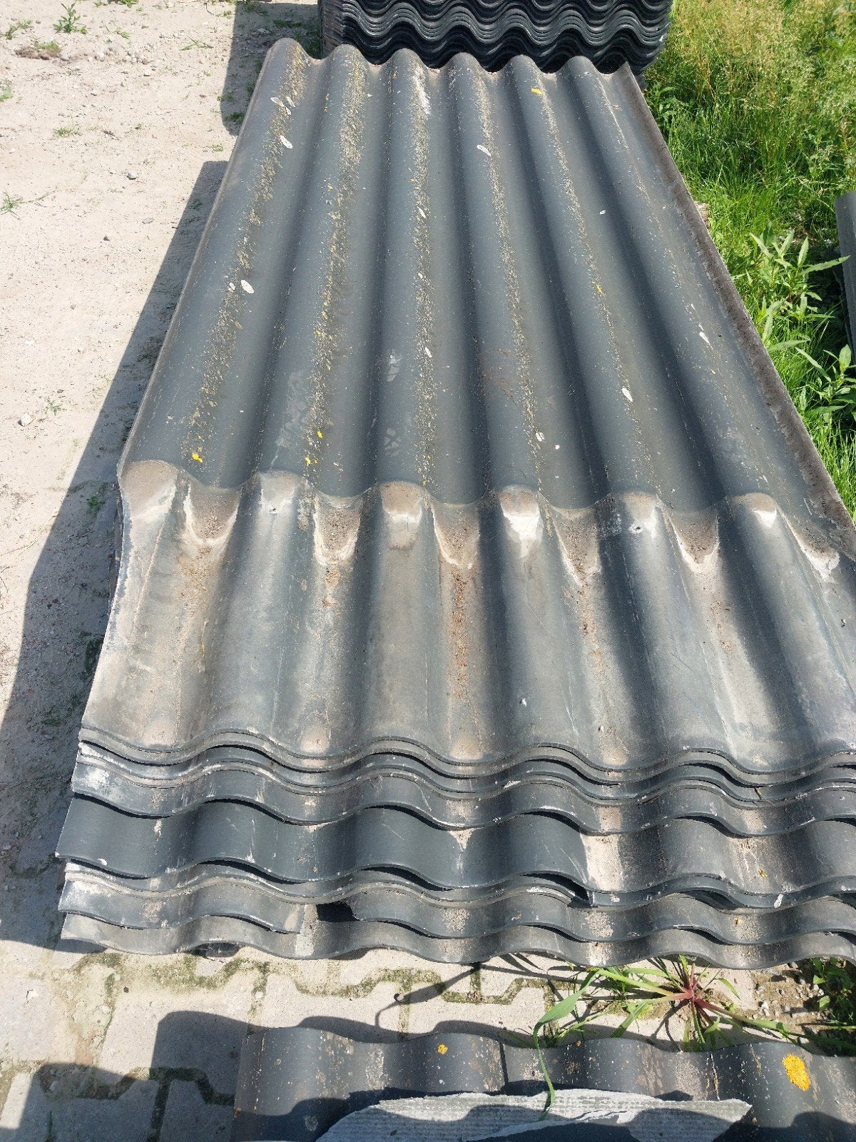 Eternit asbestvrije golfplaten 2.43 meter., Ophalen, Zwart, 15 m² of meer, Golfplaat