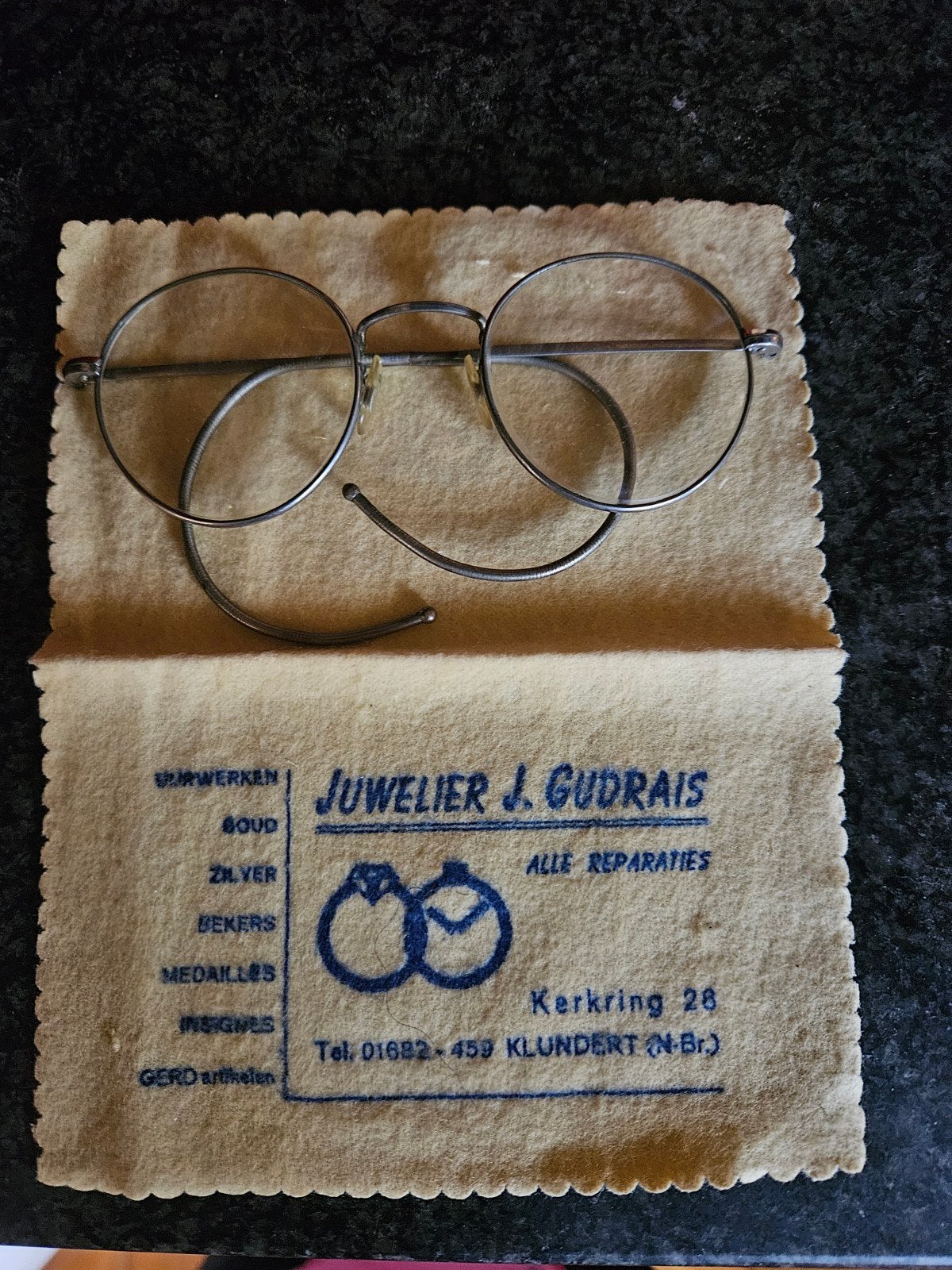 Vintage ronde bril met flexibele veren, Ophalen of Verzenden