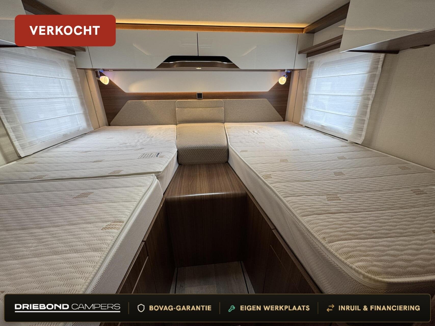 Hymer B680 Mc Enkele Bedden EP Level Lithium 2X Airco Zonnep, Caravans en Kamperen, Airconditioning, 7 tot 8 meter, Bedrijf, Elektrische ramen