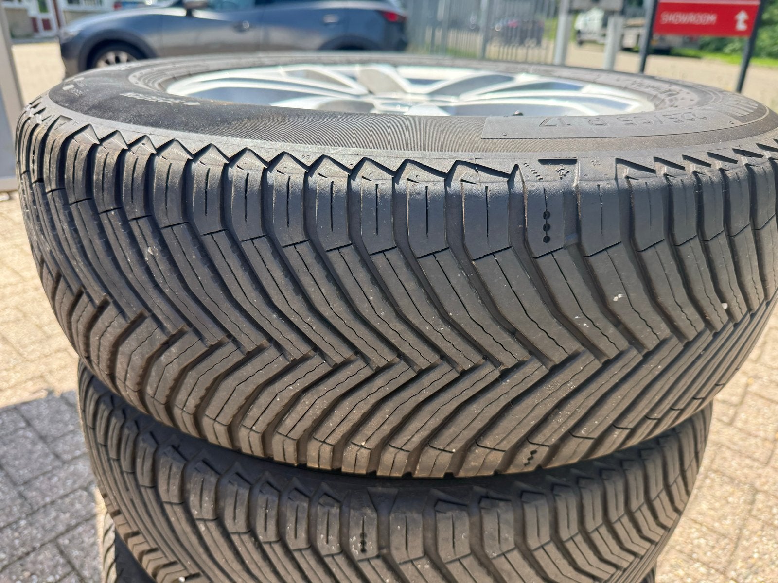 Kuga velgen en Michelin All Season Banden  225/55 R17, Ophalen, Gebruikt, Banden en Velgen, 17 inch