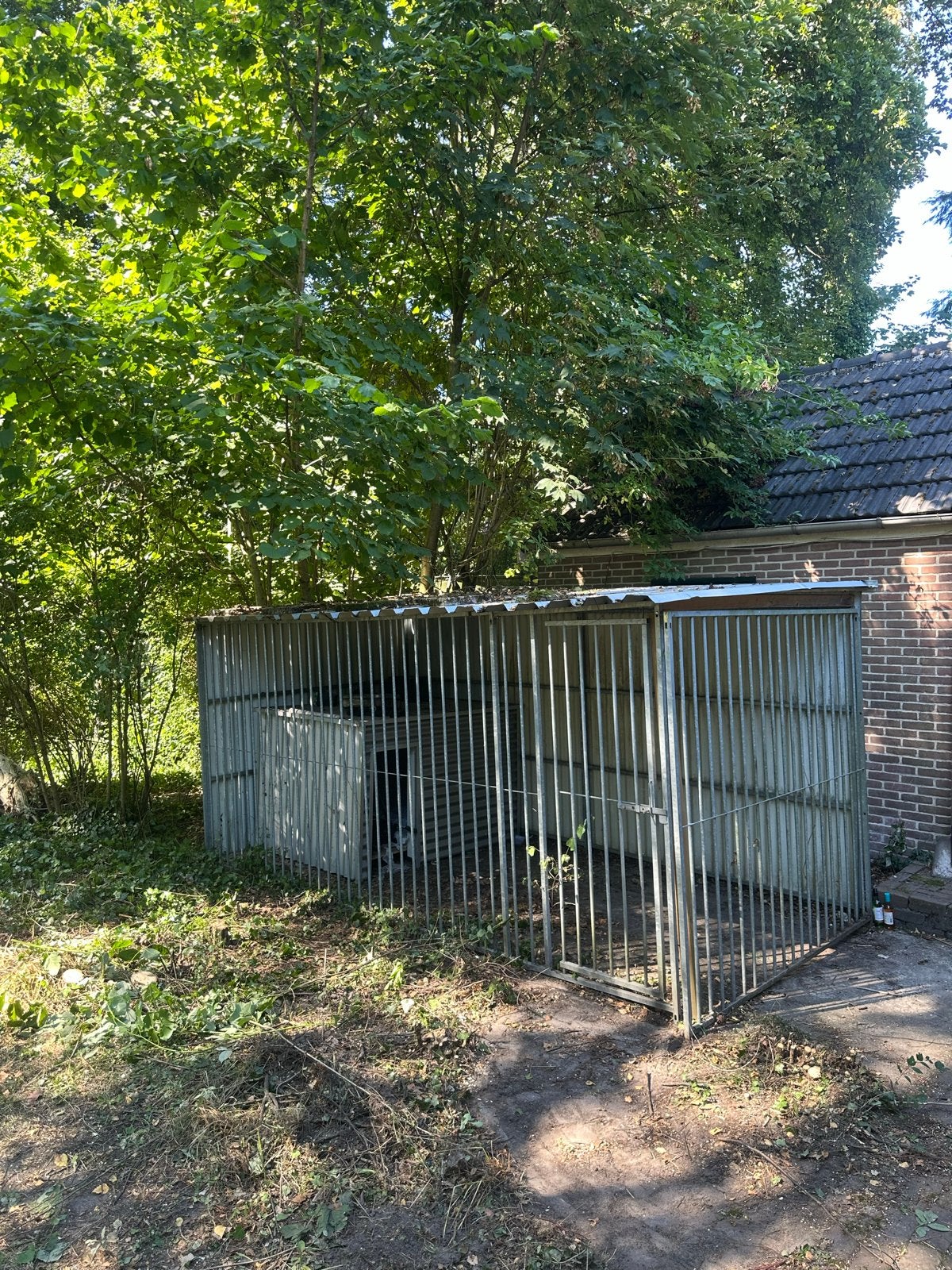 Buitenverblijf / kennel 400 x 200 cm met geïsoleerd nachthok, Dieren en Toebehoren, Hondenhokken, Ophalen, Hondenkennel, 100 cm of meer