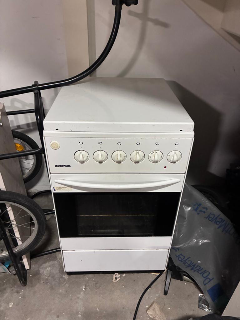 Inventum Vrijstaand Gasfornuis met Oven - Gebruikt, Witgoed en Apparatuur, Ophalen, Gebruikt, 60 cm of meer, 4 kookzones