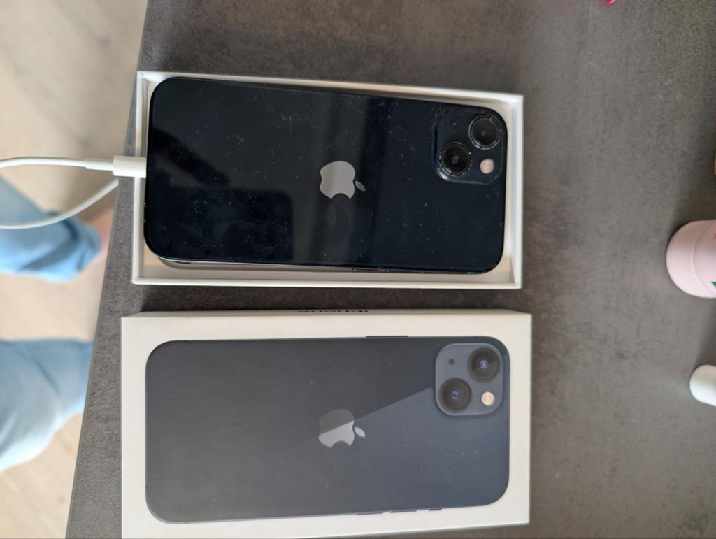 iPhone 13 - Gebarsten scherm, 128 GB, Zwart, Ophalen of Verzenden, Niet werkend