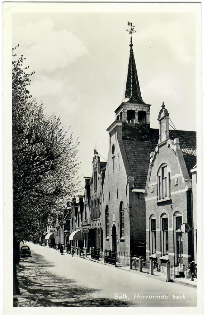 Balk - Hervormde kerk, Verzenden, 1940 tot 1960, Gelopen, Friesland