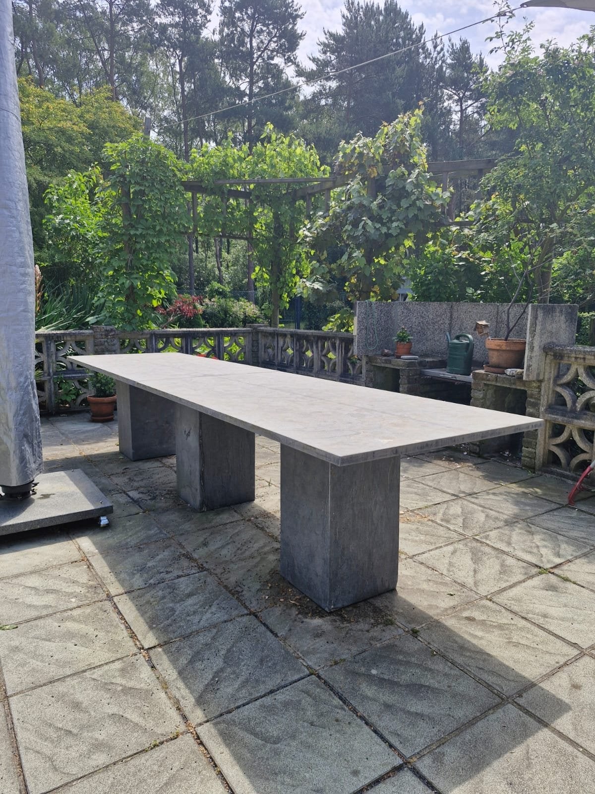 Tuintafel - 2 losse tafels of 1 lange tafel (180x90x30), Ophalen, Gebruikt, Rechthoekig, Overige materialen
