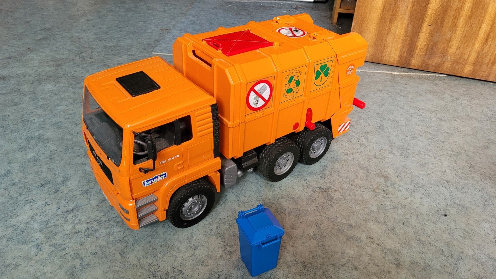 bruder vuilniswagen, Ophalen of Verzenden, Gebruikt