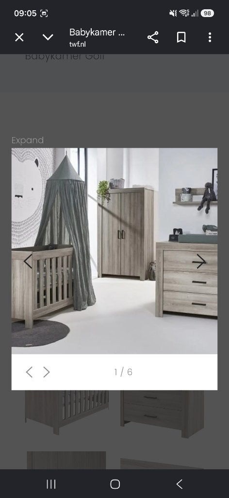 Babykamer - Complete Set Ledikant (junior bed) Commode,Kast, Ophalen of Verzenden, Zo goed als nieuw, Jongetje of Meisje