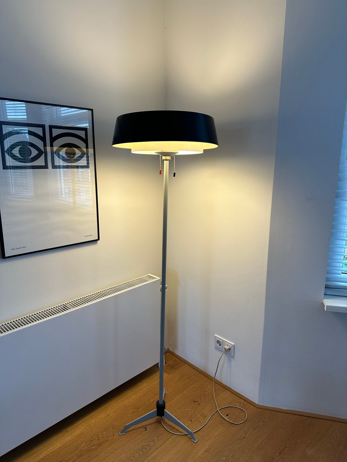 Hiemstra Evolux Vloerlamp - modern design, Ophalen, Gebruikt, E27 (groot), Metaal