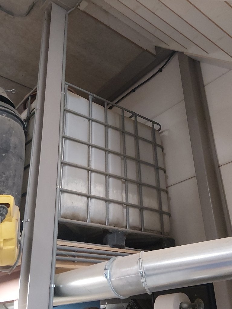 ibc tank met stalen kooi., Doe-het-zelf en Verbouw, Kratten en Dozen, Ophalen, Gebruikt, 100 cm of meer, 60 cm of meer