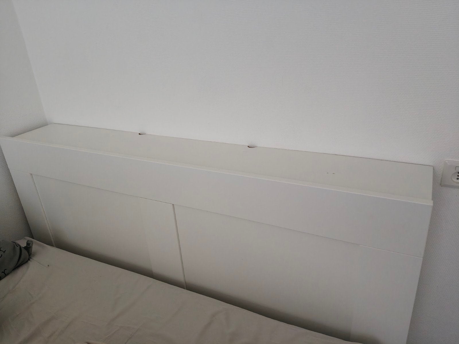 IKEA Brimnes hoofdeinde met opbergruimte - 166 cm breed, Huis en Inrichting, Slaapkamer | Bedden, Gebruikt, Tweepersoons, 160 cm