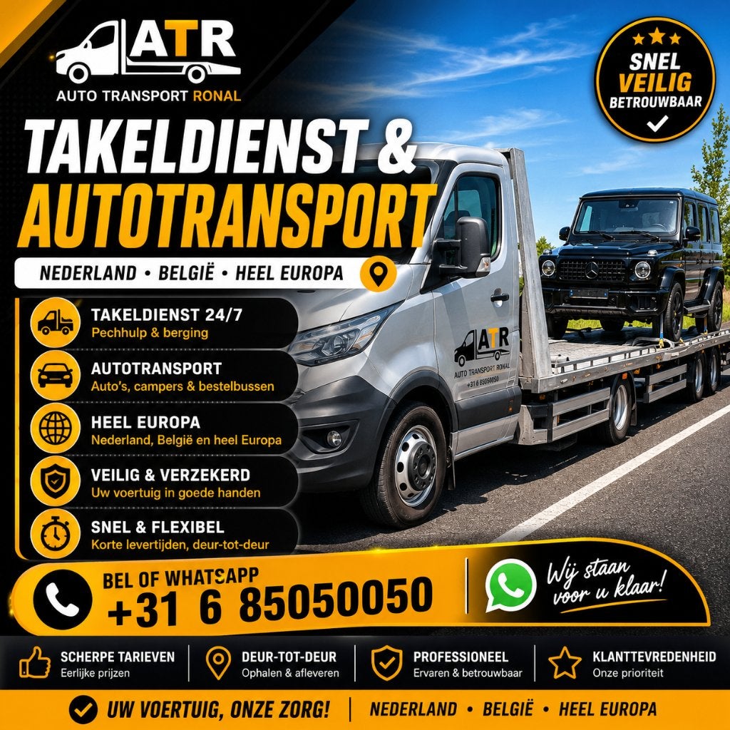 Takeldienst & Autotransport Nederland, België & Heel Europa