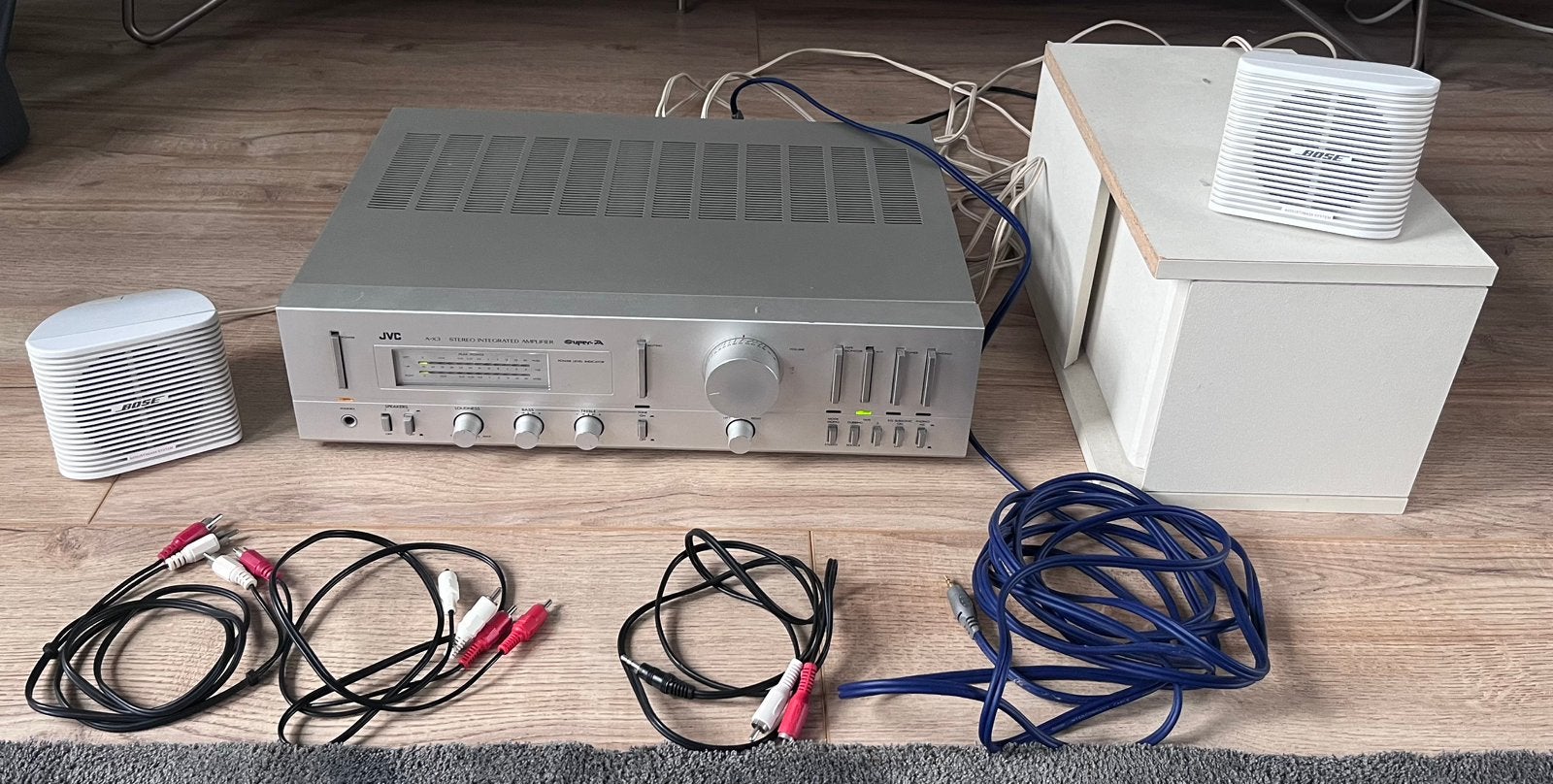 JVC A-X3 super A versterker incl BOSE 3speakerset, Ophalen, Gebruikt, Stereo, JVC