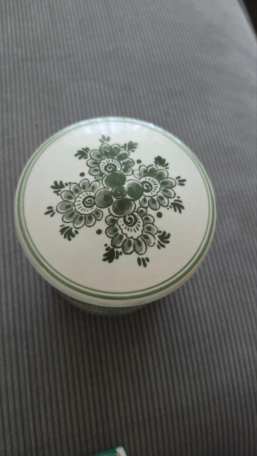 Vintage Delft Groen Stroopwafelpot 't Delffsche Huys, Antiek en Kunst, Ophalen of Verzenden