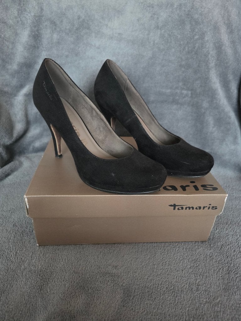 Tamaris zwarte hakken maat 39, Tamaris, Pumps, Zwart, Ophalen of Verzenden