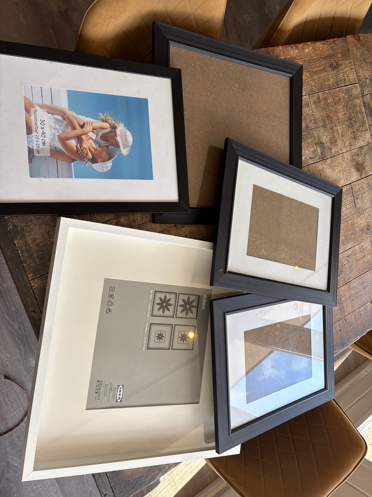 Diverse fotolijsten (IKEA Ribba en meer), Ophalen, Gebruikt, Fotolijst, Met glas