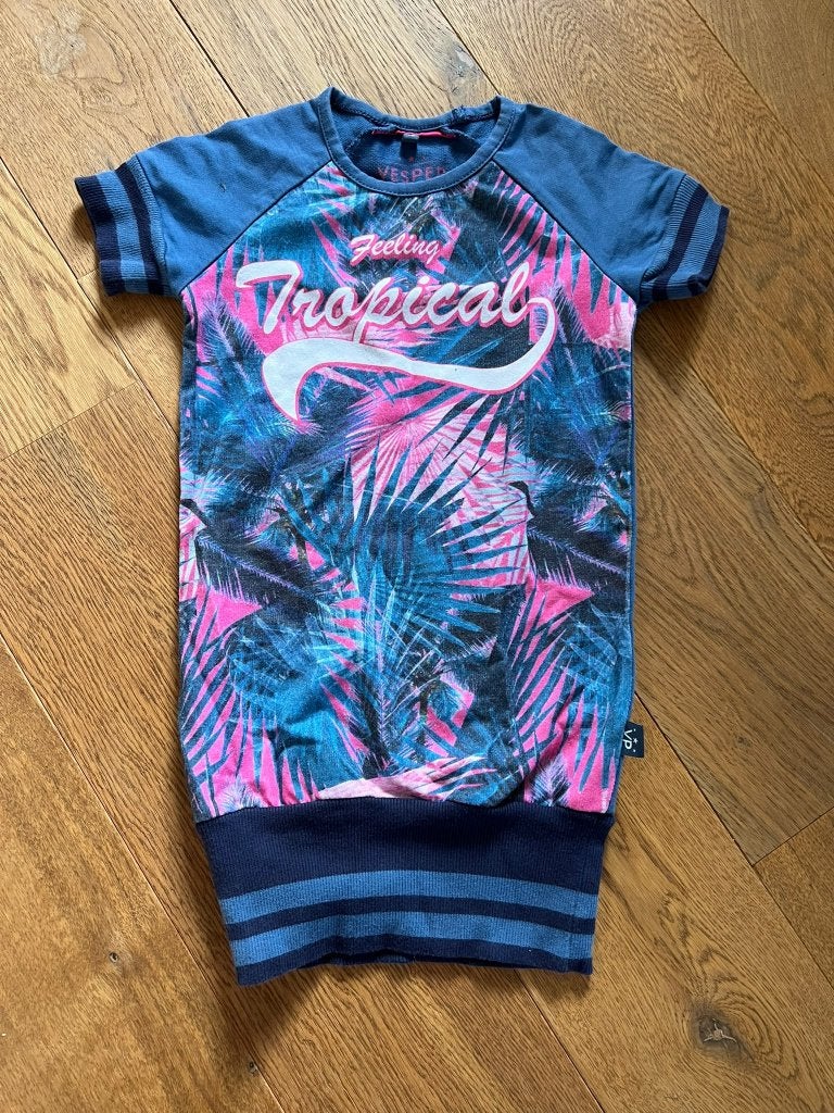 Vesper Jurk Maat 116 “Feeling tropical”, Meisje, Ophalen of Verzenden, Zo goed als nieuw, Vesper