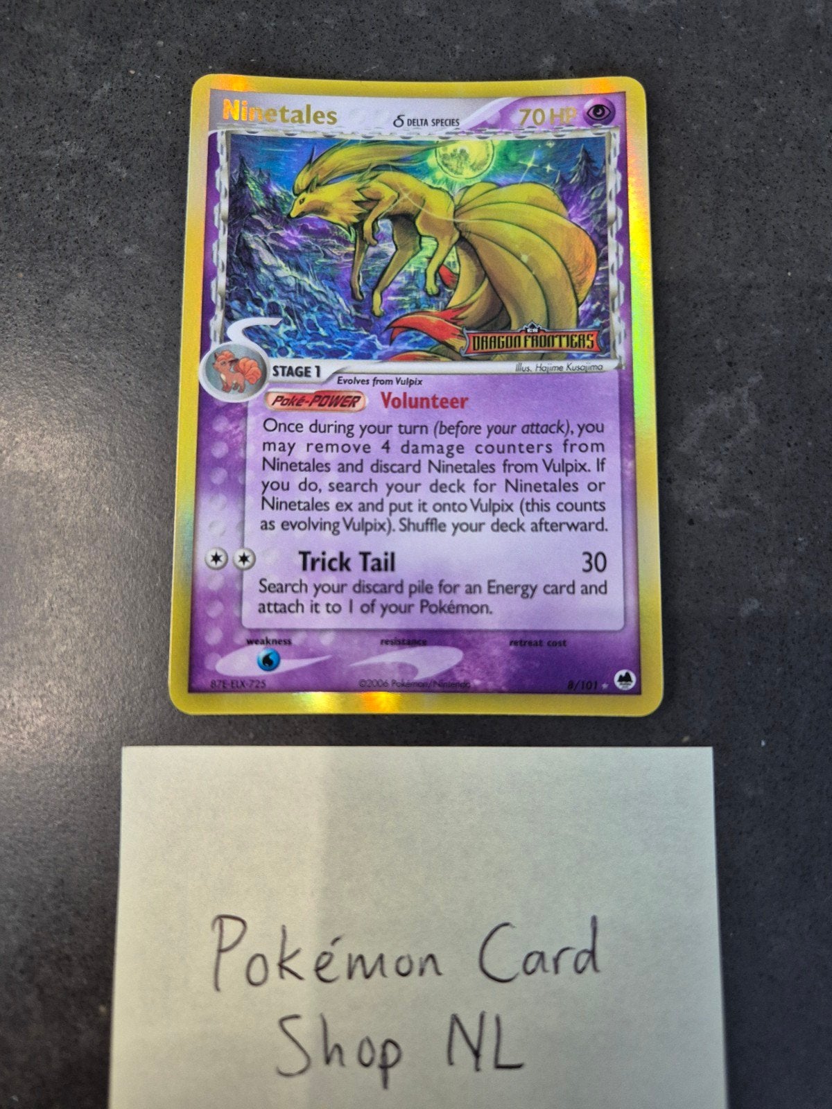 Ninetales reverse holo - EX Dragon Frontiers 8/101 - Mint, Ophalen of Verzenden, Nieuw, Losse kaart, Foil