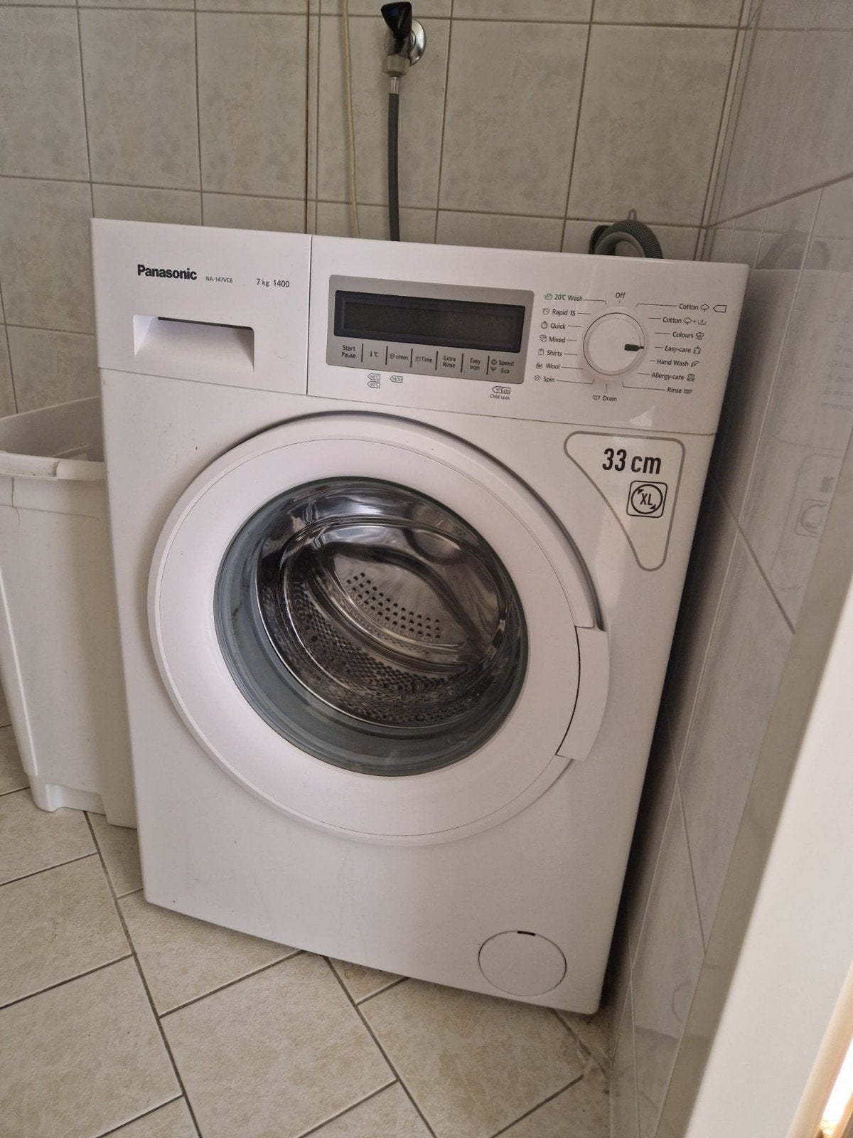 Panasonic Wasmachine NA-147VC5 - 7kg, 1400 toeren, Witgoed en Apparatuur, Wasmachines, Gebruikt, Ophalen of Verzenden, Voorlader