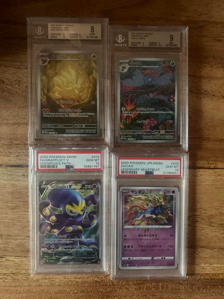 Pokémon kaarten collectie: Slabs (PSA/BGS) + modern vintage, Ophalen of Verzenden, Zo goed als nieuw, Meerdere kaarten