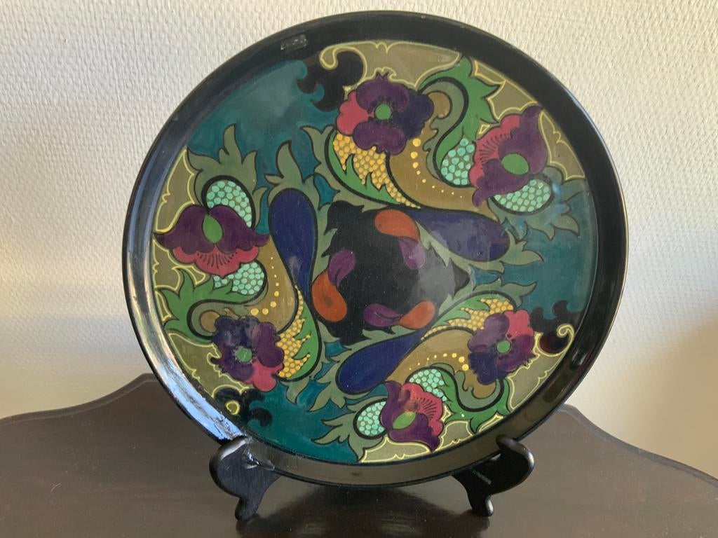 Prachtig oud gouda platelen wandbord, Antiek en Kunst, Antiek | Wandborden en Tegels, Ophalen of Verzenden