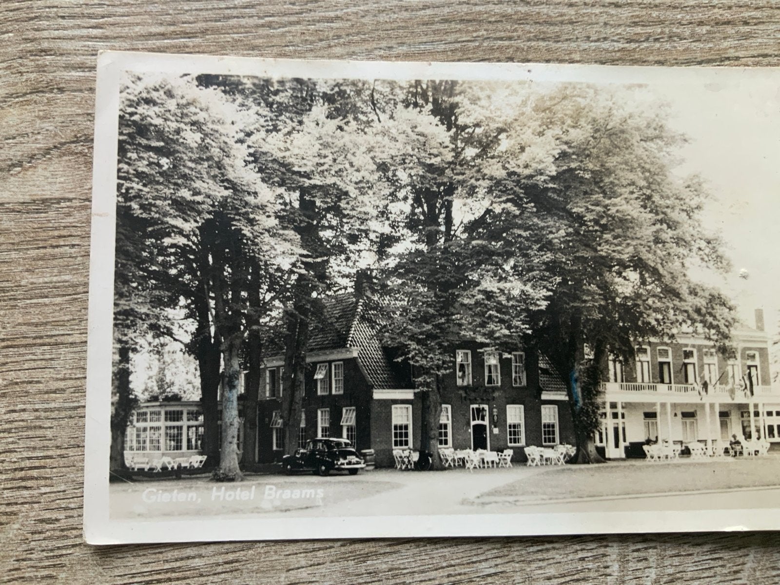 Hotel Braams Gieten Drenthe, Ophalen of Verzenden, 1940 tot 1960, Gelopen, Drenthe