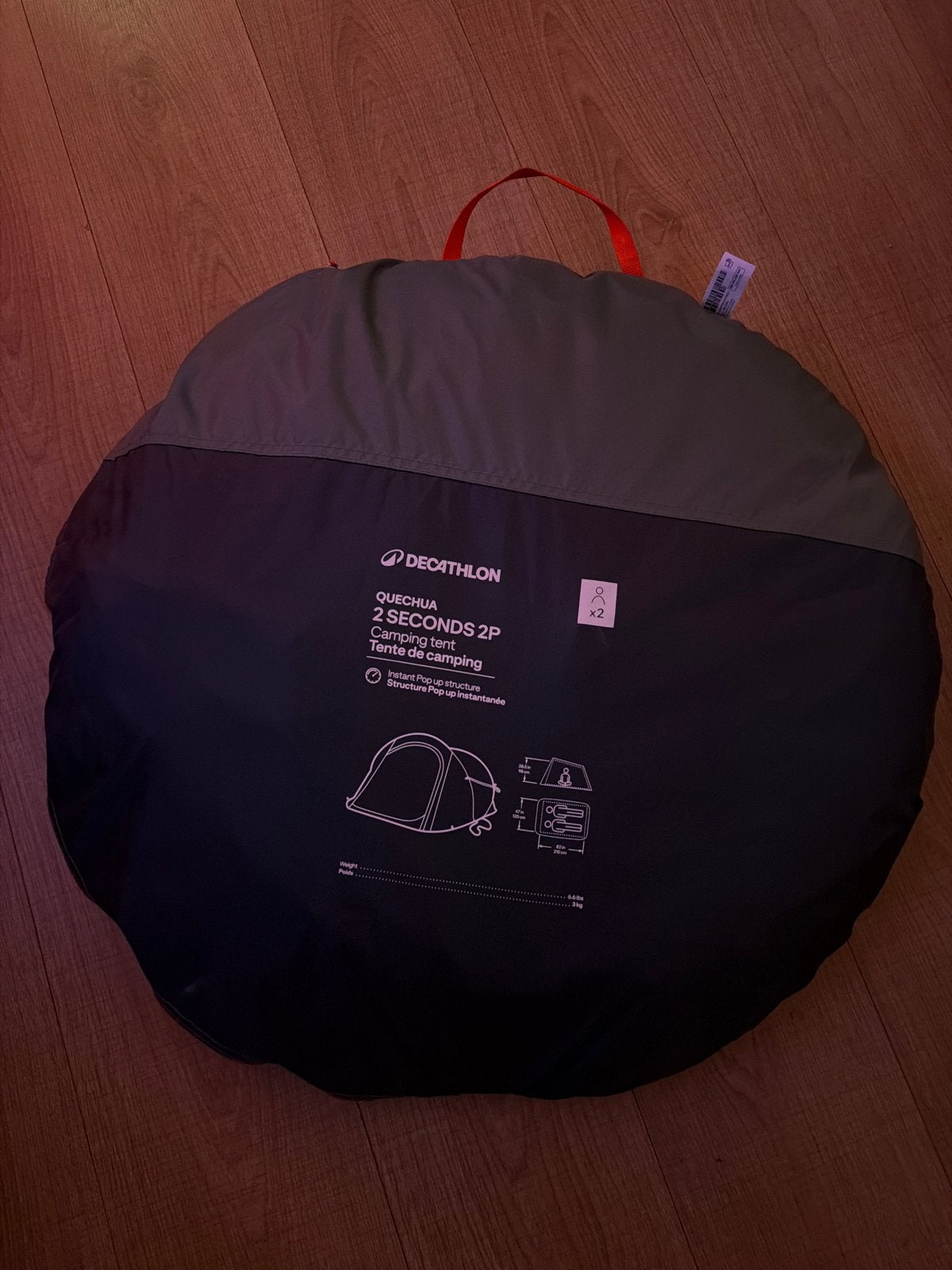 3x Quechua tent 2 personen pop up als nieuw met Haringen, Ophalen, Zo goed als nieuw, Tot en met 2
