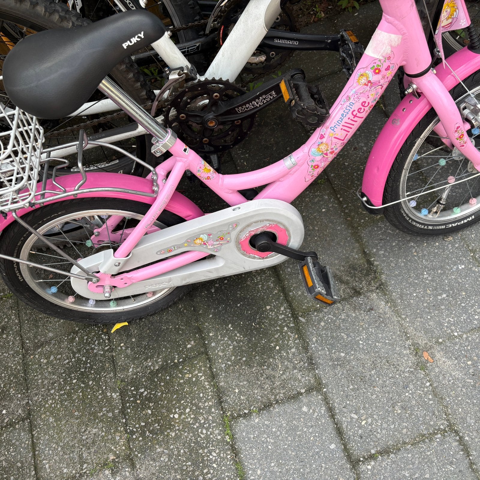 Puky Lillifee kinderfiets - ventiel ontbreekt, Ophalen, Gebruikt, Terugtraprem, 16 tot 20 inch