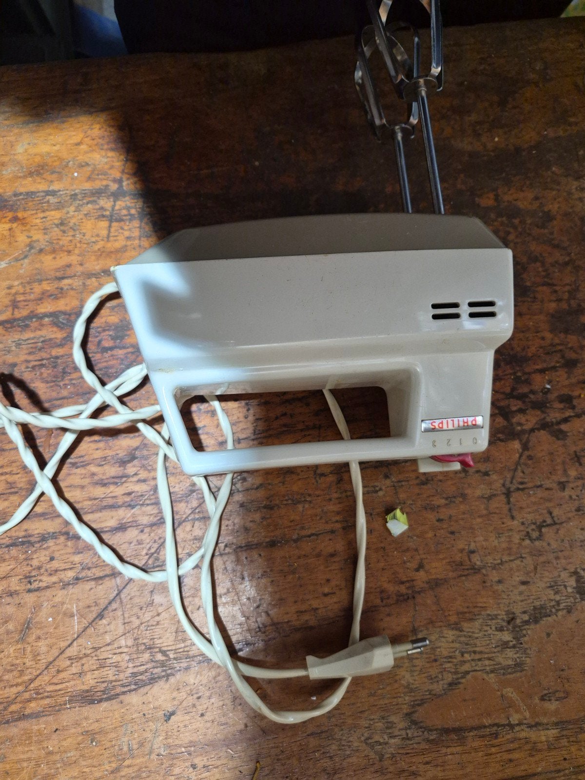 Vintage Philips handmixer - werkend, Minder dan 1 liter, Ophalen of Verzenden, Gebruikt, 3 snelheden of meer