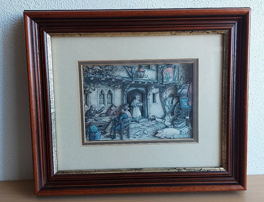 Anton Pieck Schilderij, Ophalen, Nieuw, Minder dan 50 cm, Schilderij
