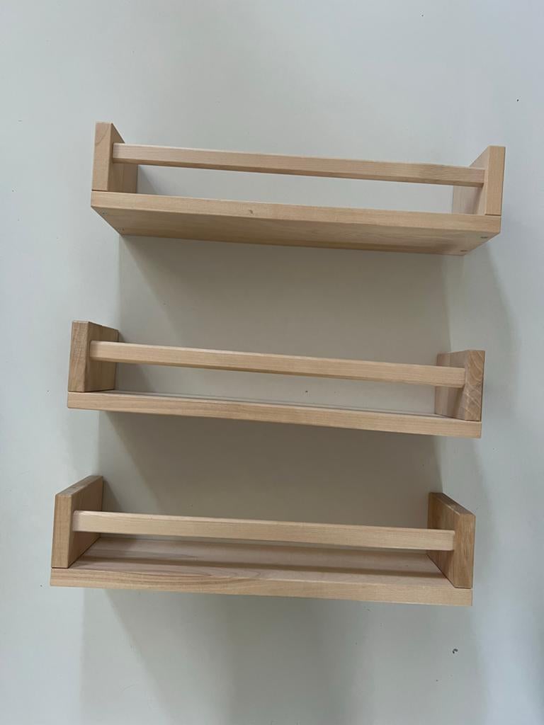 IKEA Bekvam kruidenrekje - Houten wandrek (3 stuks), Hout, IKEA, Ophalen, Beige