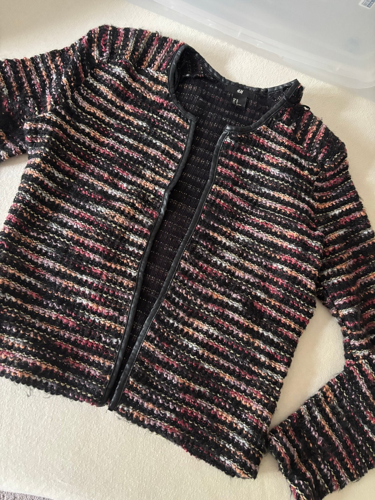 H&m vest met leren details maat m, Ophalen of Verzenden, Zo goed als nieuw, Maat 38/40 (M), Meerkleurig