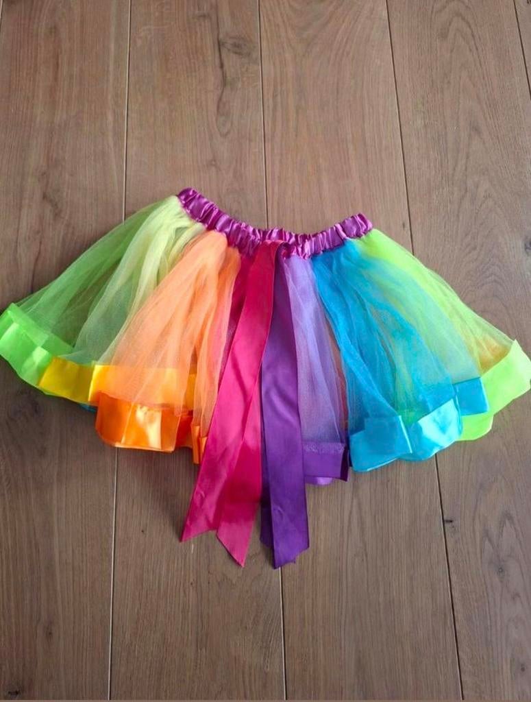 Regenboogrokje maat L - Verkleedkleding, Ophalen of Verzenden, Zo goed als nieuw, Jongen of Meisje