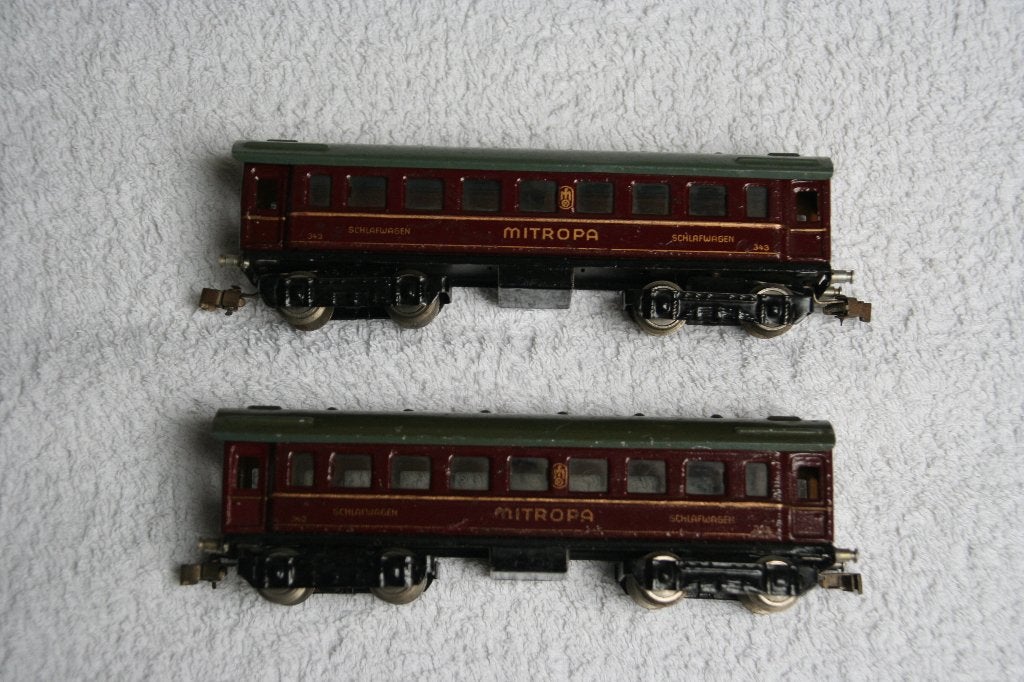 Marklin HO 343 Mitropa Slaapwagon rood (5.1.1), Wisselstroom, Wagon, Ophalen of Verzenden, Zo goed als nieuw