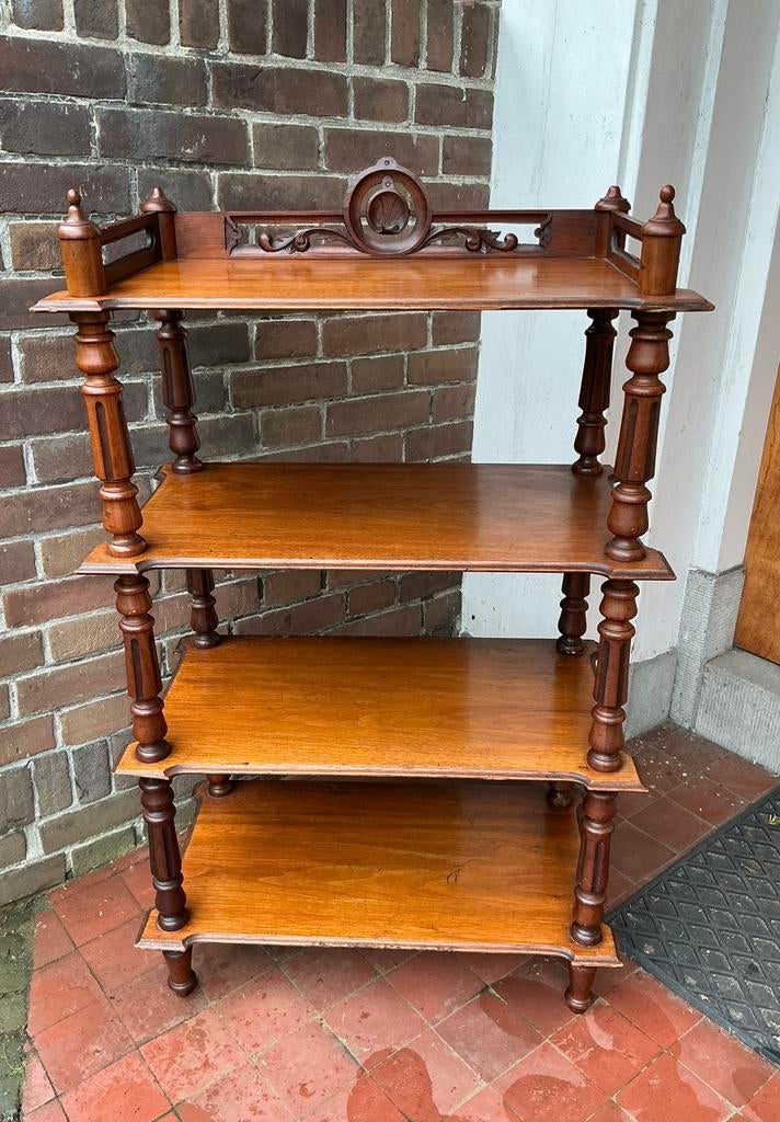 Oud antiek houten kastje / rekje. Ong 100 x 60 x 32. Etagère, Antiek en Kunst, Ophalen