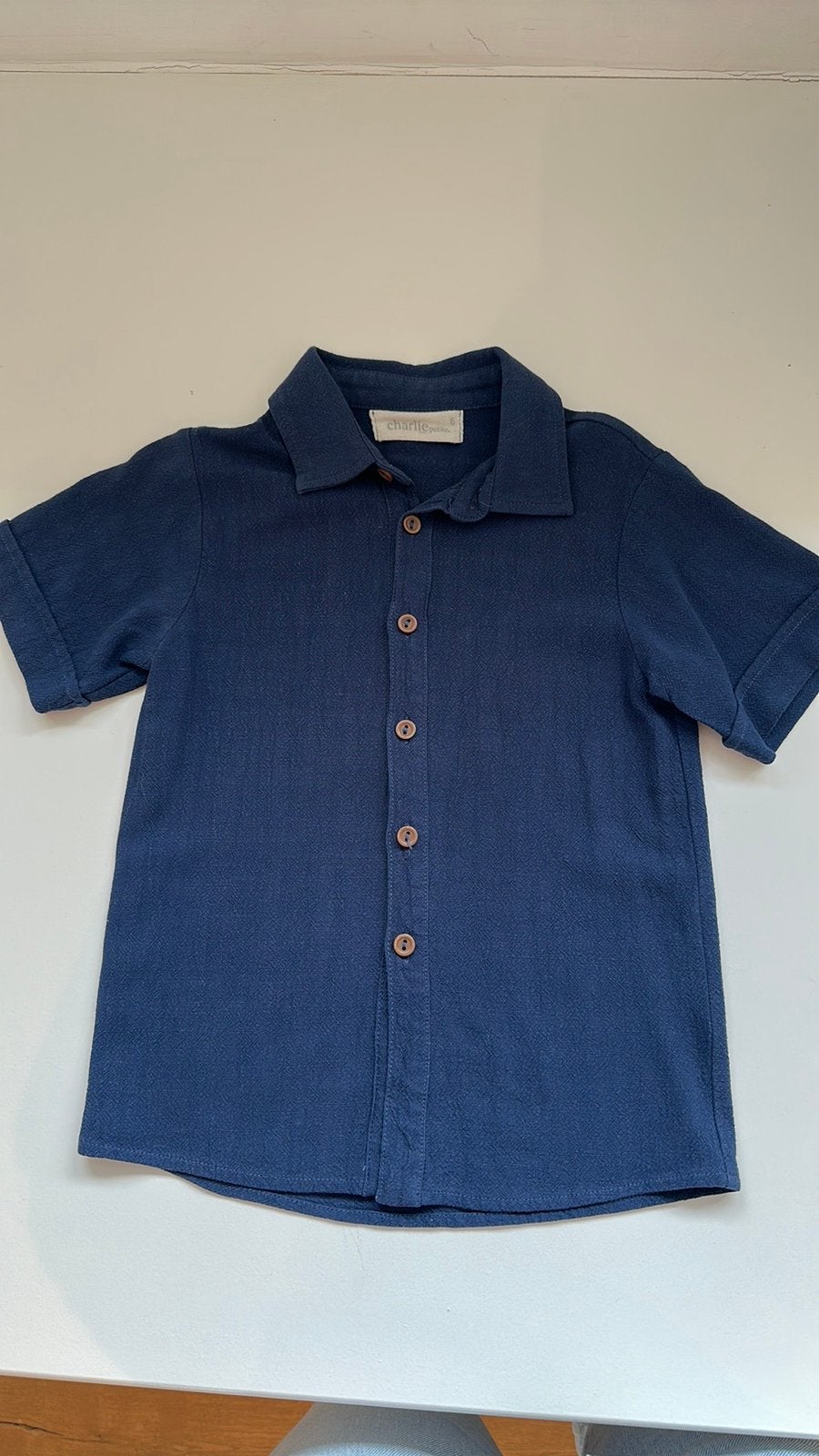 Charlie petite blauw bloesje maat:6, Ophalen of Verzenden, Zo goed als nieuw, Meisje, Overhemd of Blouse