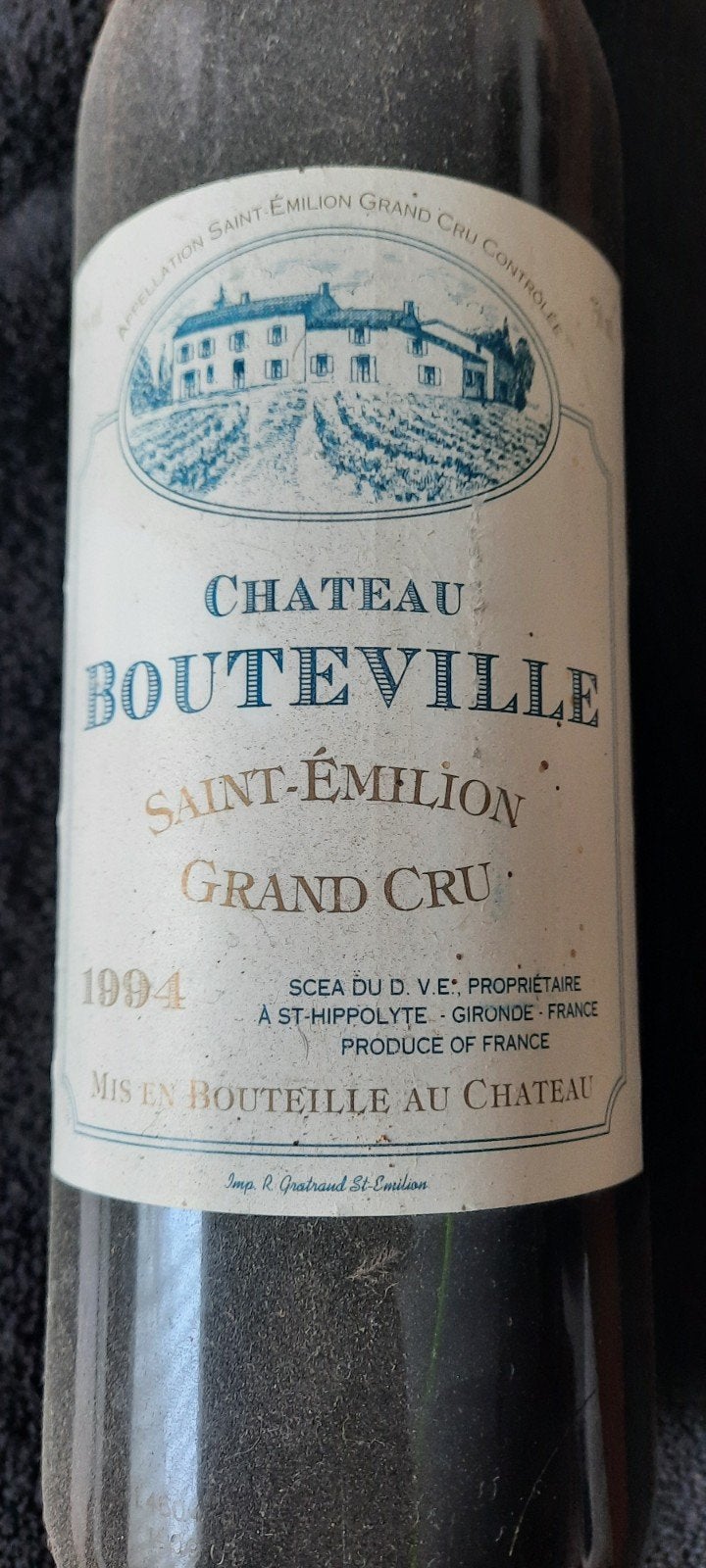 Château Bouteville Saint-Émilion Grand Cru 1994, Gebruikt, Frankrijk, Ophalen of Verzenden, Rode wijn