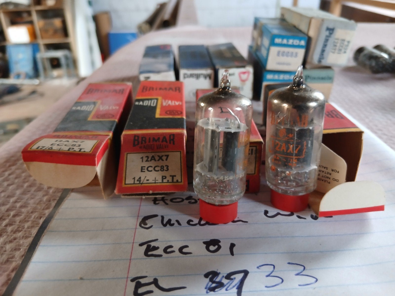 Vintage Brimar 12AX7 ECC83 Radiobuizen - Set van 2, Ophalen of Verzenden