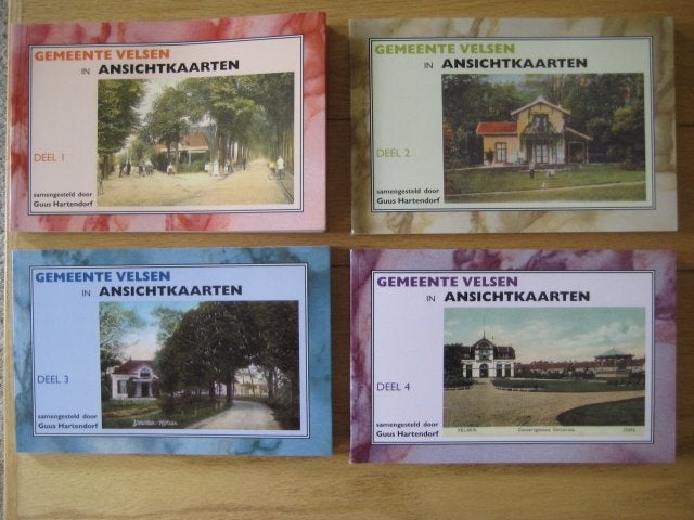 Gemeente Velsen ansichtkaarten Hartendorf 4 boeken1895/1965, Ophalen of Verzenden, 1980 tot heden, Ongelopen, Noord-Brabant