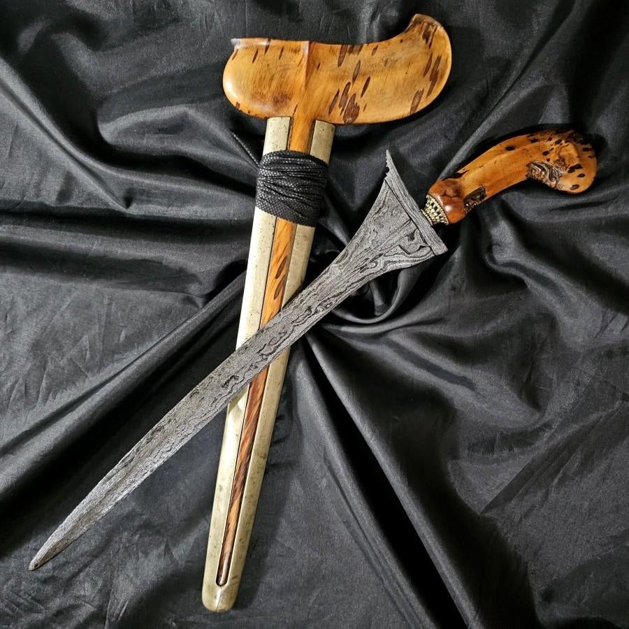 Antieke Keris Panji Anom Ngulit Semongko Gandariras KNK62, Antiek en Kunst, Verzenden