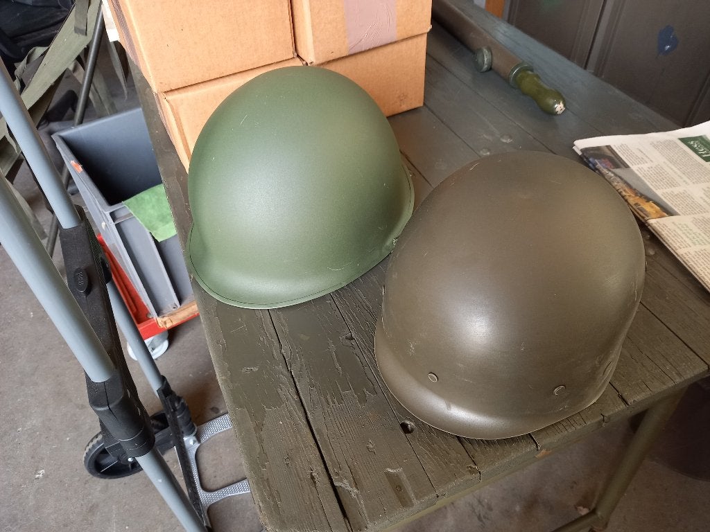 Metalen leger helm met binnenhelm "model WOII", Ophalen of Verzenden, Nederland, Helm of Baret